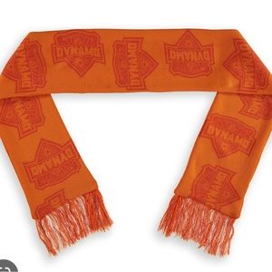 Huston Dynamo MLS Soccer Fantatics Orange Winter Scarf With Fringe NWT New